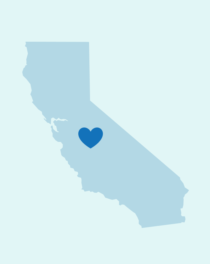 California with a heart