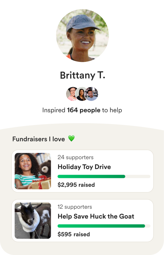 Use your GoFundMe Profile to share multiple fundraisers